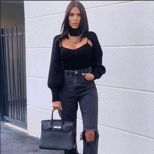 GORGEOUS ZARA NWT Knit Arm Warmer Sweater